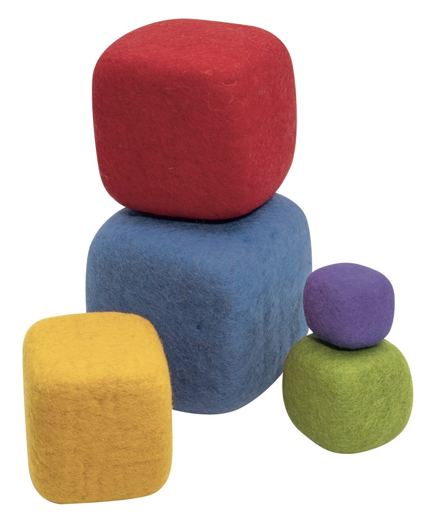 Filz-Stapelwürfel - 5er Set