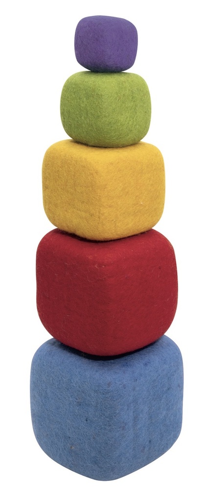 Filz-Stapelwürfel - 5er Set