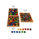 120 Kleine Holzperlen - Regenbogen