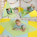 3-in-1 faltbare Spielmatte Tipi-Zelt & Boot