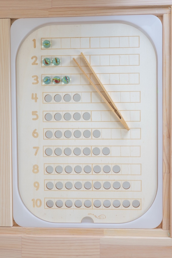 Zahlenplatte groß 1-10-Platte