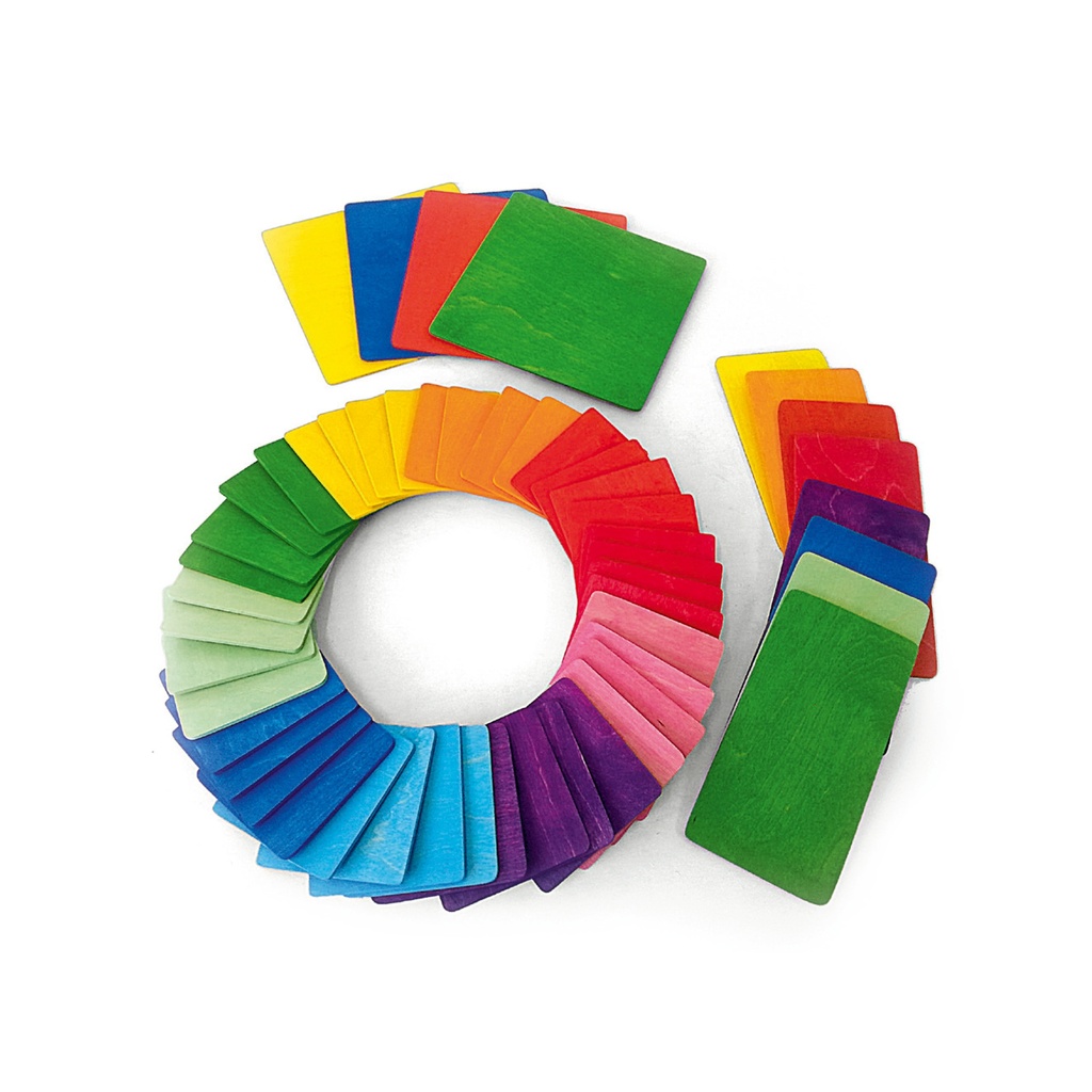 Bunte Bauplatten - 52er Set