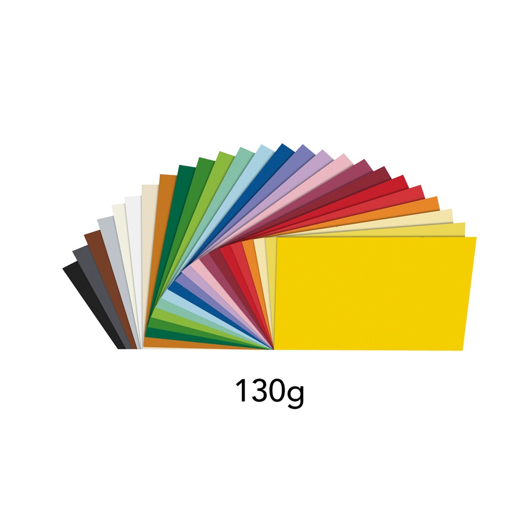 Tonpapier A4, 500 Blatt, 130g, 25 Farben sortiert