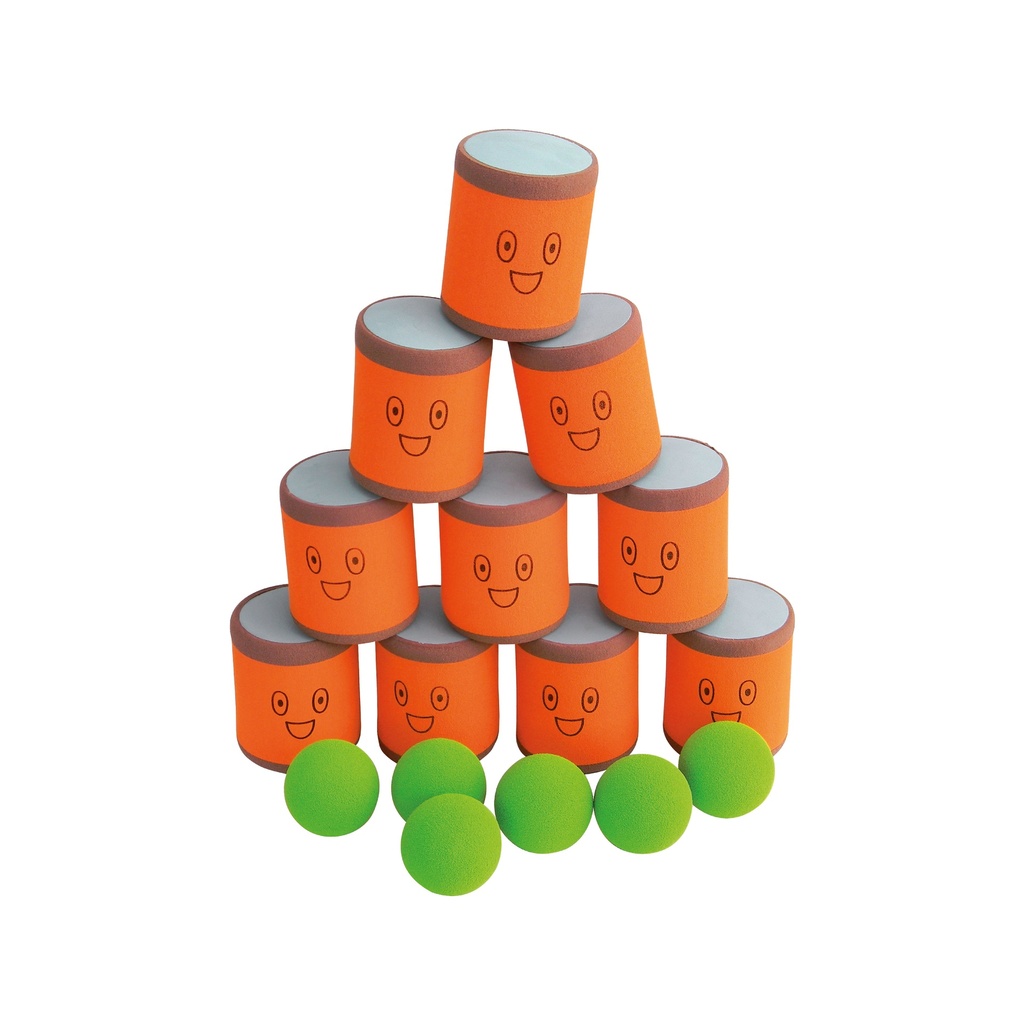 Dosen - Wurfspiel aus Schaumgummi