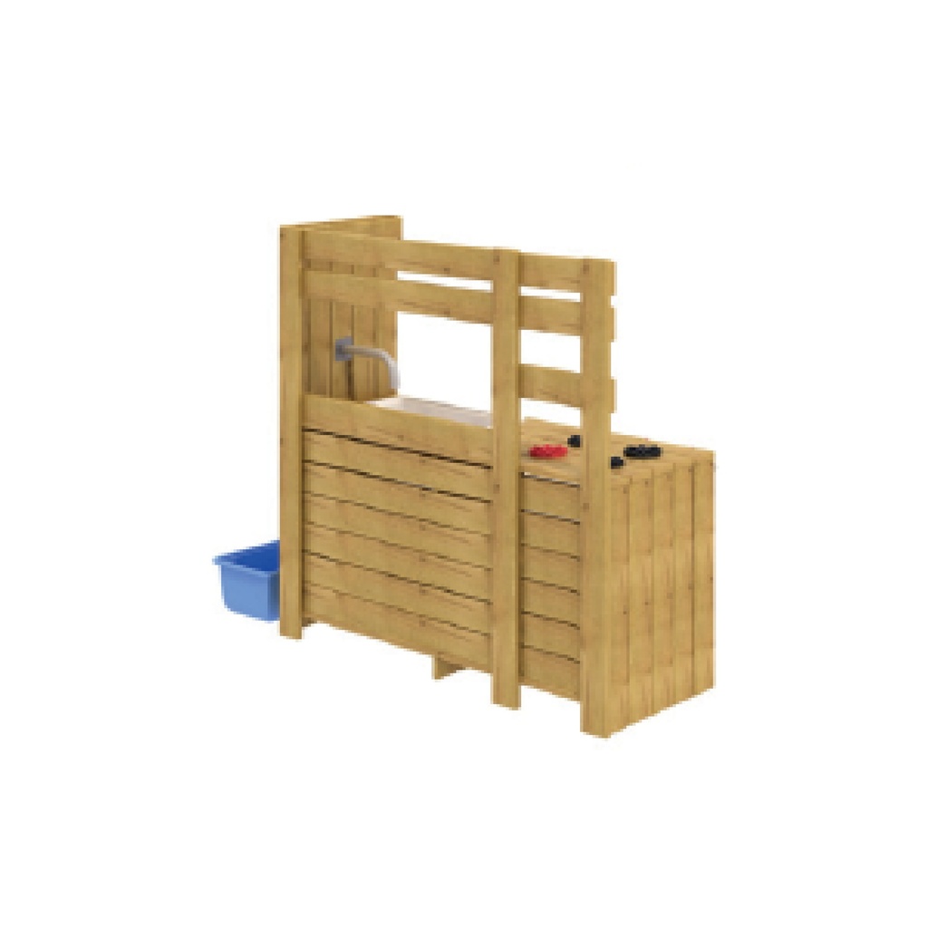 Outdoor Spielküche mit Pumphahn inkl. Erdanker