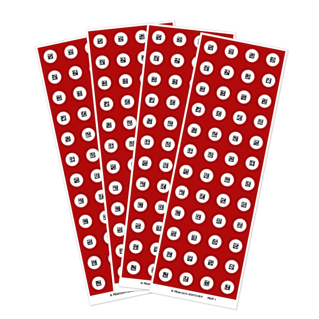 AnyBook - Sticker Set rot 