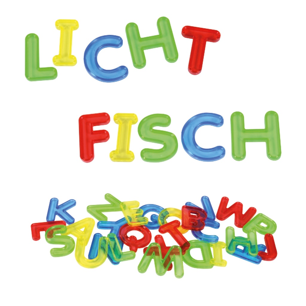 Transparente Buchstaben