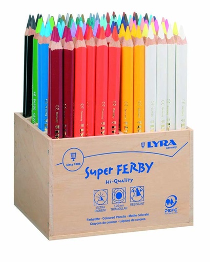 [W113284] SUPER FERBY lack Holzbox (96 Stück)